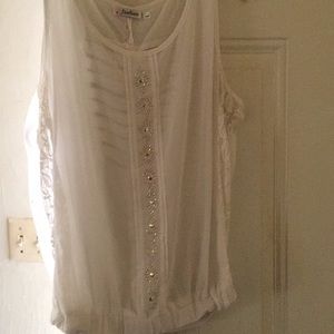 Dressy tank top with studs